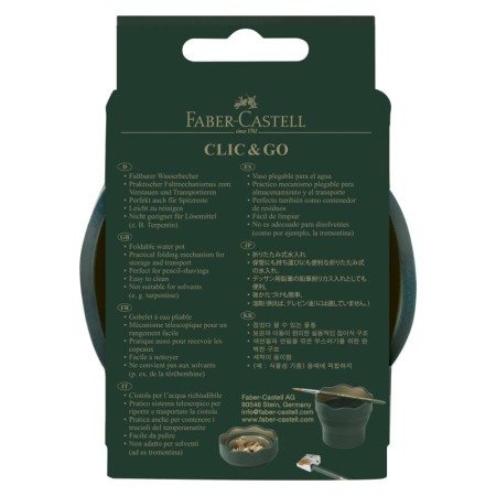 Pojemnik na wodę FABER-CASTELL Clic&Go (zielony)