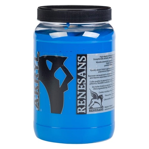 Przejdź do produktu Farba akrylowa RENESANS A'KRYL 500 ml (40 - błękit kobaltowy)