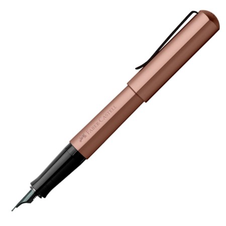 Pióro wieczne FABER-CASTELL Hexo - stalówka F - BRĄZOWE