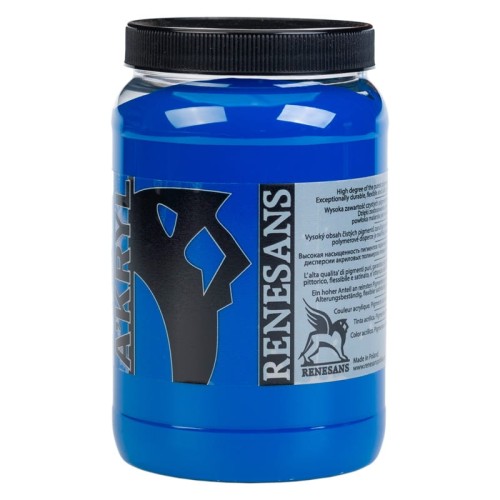 Przejdź do produktu Farba akrylowa RENESANS A'KRYL 500 ml (20 - błękit ftalo)