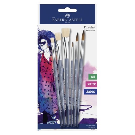 Zestaw pędzelków FABER-CASTELL Creative Studio - 6 sztuk