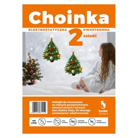 Choinka elektrostatyczna dwustronne KUNKE Stickers - 2 sztuki