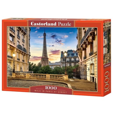 Puzzle CASTORLAND 1000 - Walk in Paris at Sunset