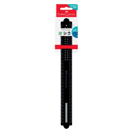 Linijka FABER-CASTELL Dots - czarna - 30 cm