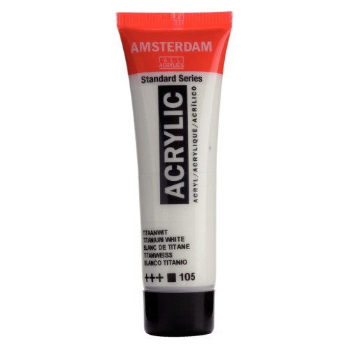 Przejdź do produktu Farba akrylowa AMSTERDAM 20 ml (105 - Titanium White)