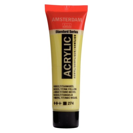 Farba akrylowa AMSTERDAM 20 ml (274 - Nickel Titanium Yellow)