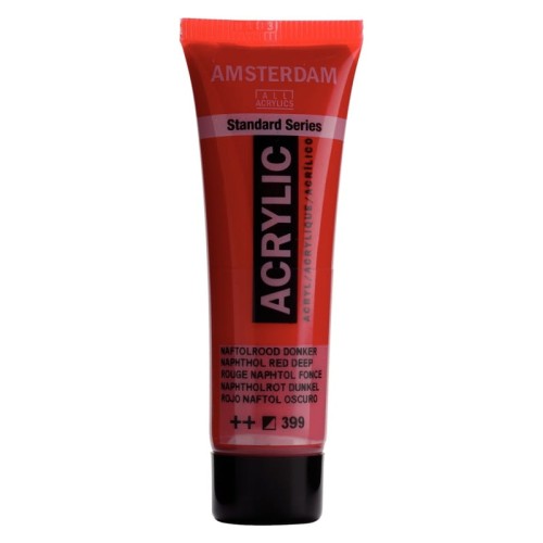 Przejdź do produktu Farba akrylowa AMSTERDAM 20 ml (399 - Naphthol Red Deep)