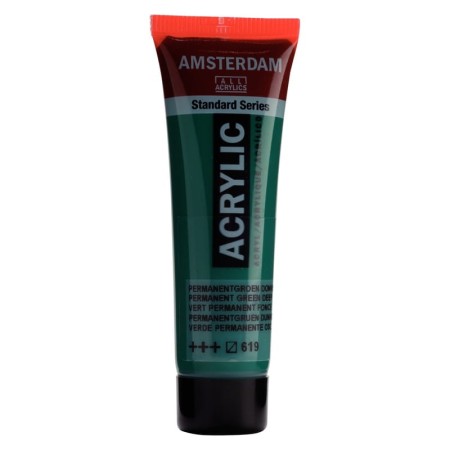 Farba akrylowa AMSTERDAM 20 ml (619 - Permanent Green Deep)
