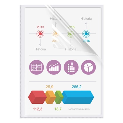 Przejdź do produktu Ofertówka A5 typu L BIURFOL - twarda przezroczysta - 200 mic - 25 szt.