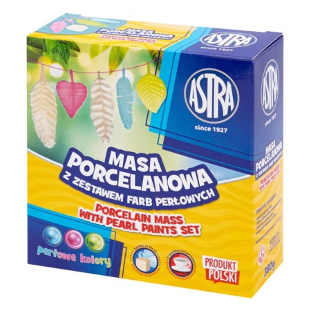 Masa porcelanowa z zestawem farb perłowych ASTRA – 380 g