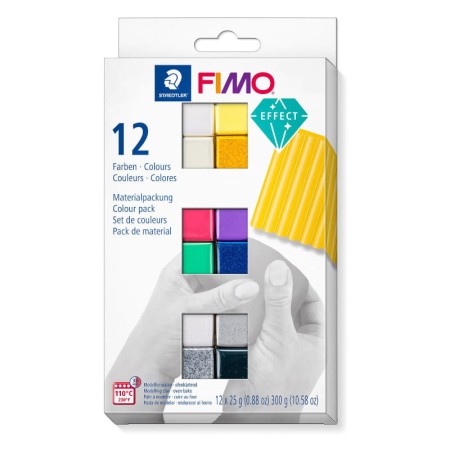 Masa plastyczna termoutwardzalna STAEDTLER FIMO Soft EFFECT – 12 kolorów (12 × 25 g)