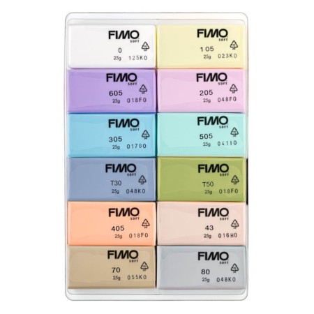 Masa plastyczna termoutwardzalna STAEDTLER FIMO Soft PASTEL – 12 kolorów (12 × 25 g)