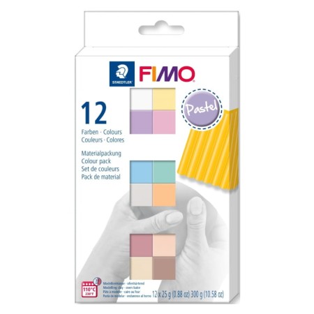 Masa plastyczna termoutwardzalna STAEDTLER FIMO Soft PASTEL – 12 kolorów (12 × 25 g)