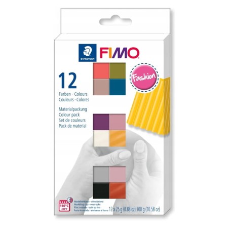 Masa plastyczna termoutwardzalna STAEDTLER FIMO Soft FASHION – 12 kolorów (12 × 25 g)