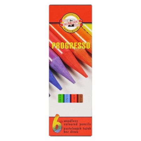 Kredki bezdrzewne KOH-I-NOOR Progresso - 6 kolorów