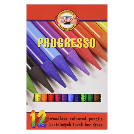 Kredki bezdrzewne KOH-I-NOOR Progresso - 12 kolorów