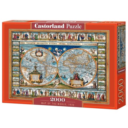 Puzzle CASTORLAND 2000 - Map Of The World, 1639
