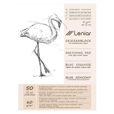 Blok szkicowy A4 LENIAR Ekologiczny - 60 g/m² - 50 ark.