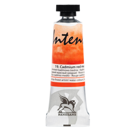 Farba akwarelowa RENESANS Intense Water 15 ml (19 - czerwień kadmowa średnia)