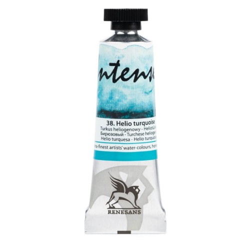 Przejdź do produktu Farba akwarelowa RENESANS Intense Water 15 ml (38 - turkus heliogenowy)