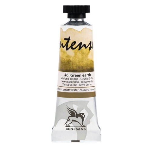 Przejdź do produktu Farba akwarelowa RENESANS Intense Water 15 ml (46 - zielona ziemia)