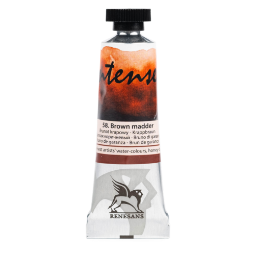 Przejdź do produktu Farba akwarelowa RENESANS Intense Water 15 ml (58 - brunat krapowy)