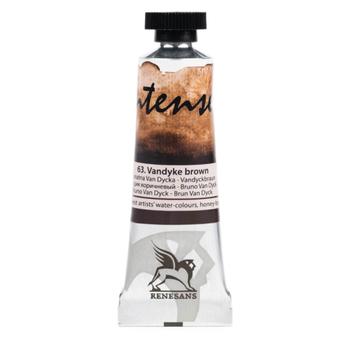 Przejdź do produktu Farba akwarelowa RENESANS Intense Water 15 ml (63 - brunatna Van Dycka)