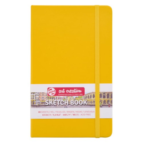 Przejdź do produktu Szkicownik 13x21 cm TALENS Art Creation - 140 g/m² - żółty - 80 ark.