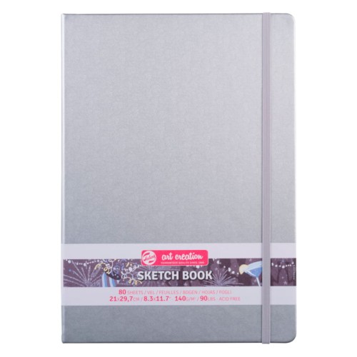 Przejdź do produktu Szkicownik A4 TALENS Art Creation - 140 g/m² - srebrny - 80 ark.