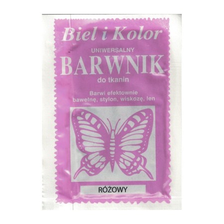Barwnik do tkanin BIEL I KOLOR - różowy