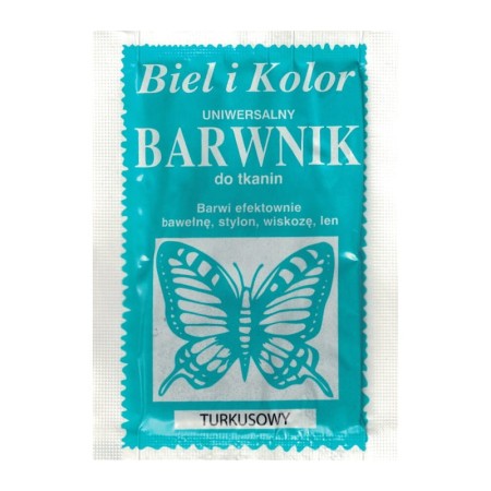 Barwnik do tkanin BIEL I KOLOR - turkusowy