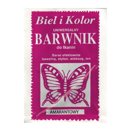 Barwnik do tkanin BIEL I KOLOR - amarantowy
