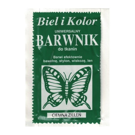 Barwnik do tkanin BIEL I KOLOR - ciemna zieleń