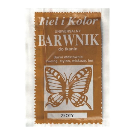 Barwnik do tkanin BIEL I KOLOR - złoty