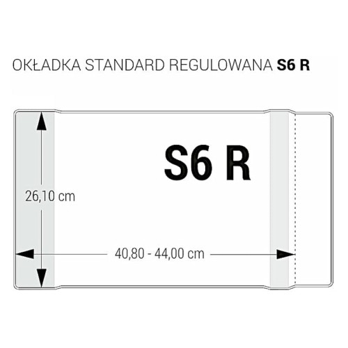 Przejdź do produktu Okładka regulowana S6 BIURFOL - bezbarwna - 261 × 408-440 mm - 1 szt.