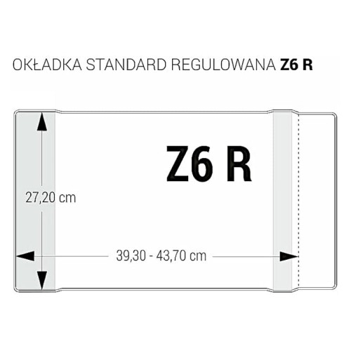 Przejdź do produktu Okładka regulowana Z6 BIURFOL - bezbarwna - 272 × 393-437 mm - 1 szt.