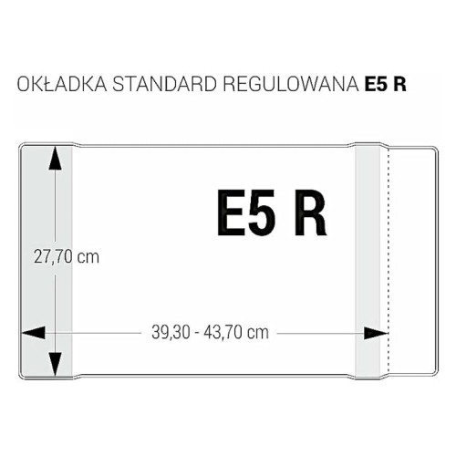 Przejdź do produktu Okładka regulowana E5 BIURFOL - bezbarwna - 277 × 393-437 mm - 1 szt.