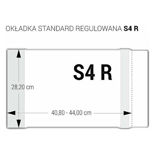Przejdź do produktu Okładka regulowana S4 BIURFOL - bezbarwna - 282 × 408-440 mm - 1 szt.