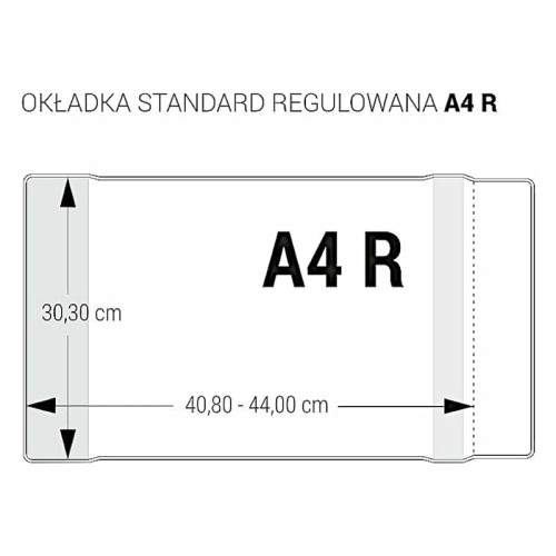 Przejdź do produktu Okładka regulowana A4 BIURFOL - bezbarwna - 303 × 408-440 mm - 1 szt.