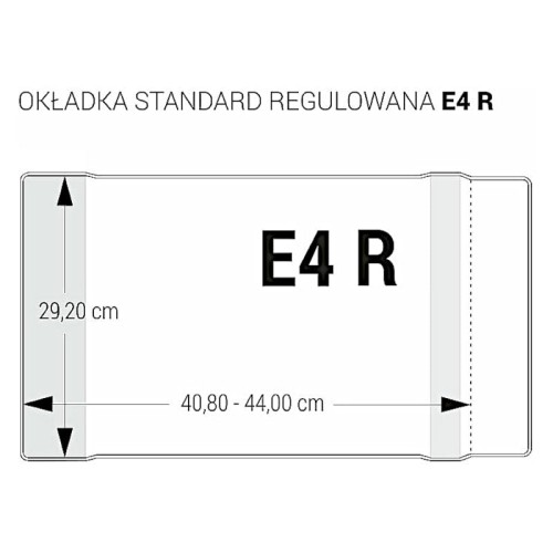 Przejdź do produktu Okładka regulowana E4 BIURFOL - bezbarwna - 292 × 408-440 mm - 1 szt.