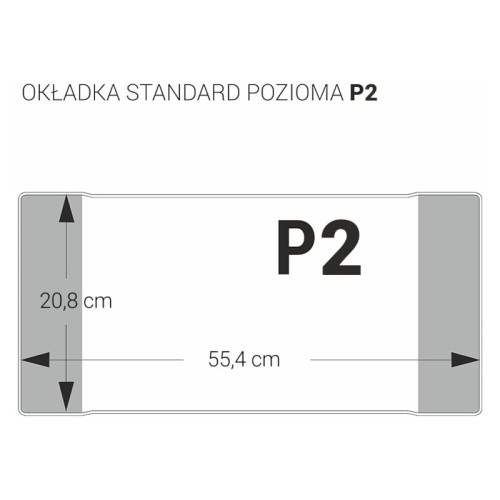 Przejdź do produktu Okładka pozioma P2 BIURFOL - bezbarwna - 208 × 554 mm - 1 szt.