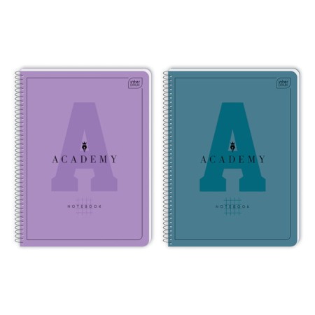 Kołozeszyt w kratkę A4+ INTERDRUK Academy Hybrid - 90 g/m² - 80 kartek