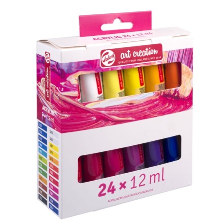 Zestaw farby akrylowych TALENS Art Creation 12 ml - 24 kolory
