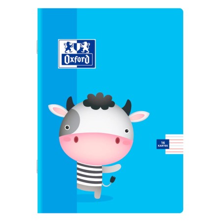 Zeszyt w trójlinię kolorową A5 OXFORD Kids - 90 g/m² - 16 kartek - KROWA