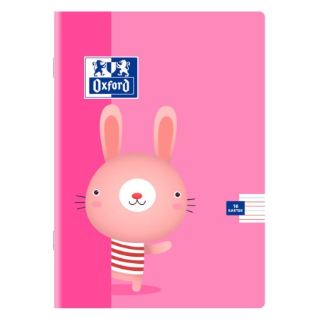 Zeszyt w trójlinię kolorową A5 OXFORD Kids - 90 g/m² - 16 kartek - KRÓLIK