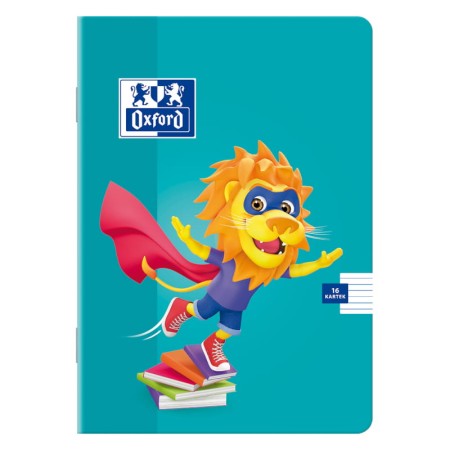 Zeszyt w trójlinię A5 OXFORD Lion - 90 g/m² - 16 kartek