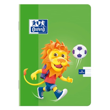 Zeszyt w trójlinię A5 OXFORD Lion - 90 g/m² - 16 kartek