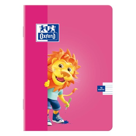 Zeszyt w trójlinię A5 OXFORD Lion - 90 g/m² - 16 kartek
