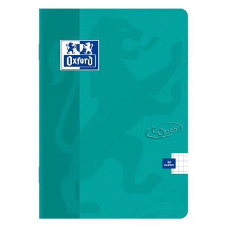 Zeszyt w kratkę A5 OXFORD Touch - 90 g/m² - 32 kartki - TURKUSOWY