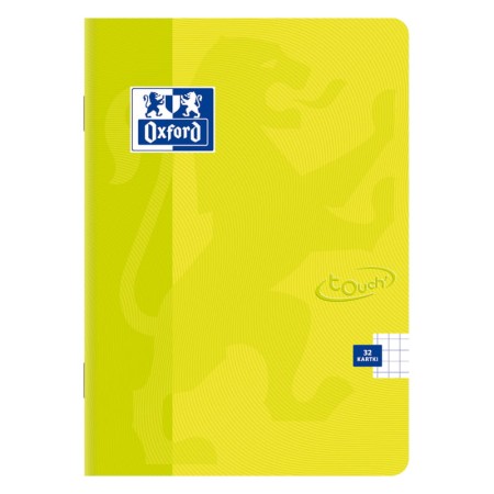 Zeszyt w kratkę A5 OXFORD Touch - 90 g/m² - 32 kartki - ŻÓŁTY
